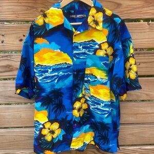 Vintage Box Office Island Mens XL Hawaiian Button Down Dress Shirt